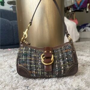 COACH VINTAGE 2005 CHELSEA BOUCLE TWEED SUEDE DEMI